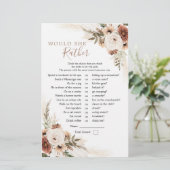 Elegant Beige Boho Pampas Grass würde sie eher (Stehend Vorderseite)