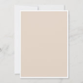 Elegant Beige Bordered Foto Hochzeit Einladung (Rückseite)