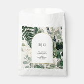 Elegant Beige Botanische Blätter Hochzeit danke Geschenktütchen (Vorderseite)