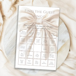 Elegant Beige Bow finden das Gast Bingo Spiel