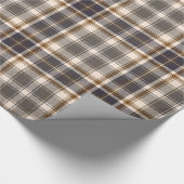 Elegant Beige | Braun | Grau Kariert Checkered Geschenkpapier (Ecke)