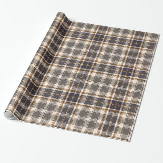 Elegant Beige | Braun | Grau Kariert Checkered Geschenkpapier