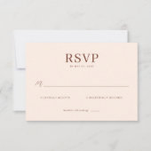 Elegant Beige Calligraphy RSVP (Vorderseite)