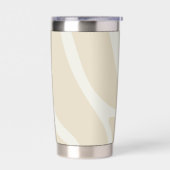 Elegant Beige Cream Simple Organic Pattern Thermobecher (Links)