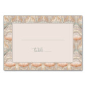 Elegant Beige Floral Pattern Tischnummer (Vorderseite)