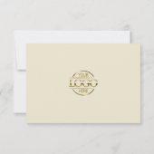 Elegant Beige Gold Business Logo Gift Certificate (Rückseite)