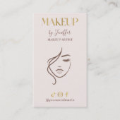 Elegant Beige & Gold Makeup Artist appointment Terminkarte (Vorderseite)