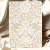 Elegant Beige Ivory Floral Wedding Einladung