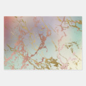 Elegant Beige Marble | Minze Sage Green Rose Gold Geschenkpapier Set (Vorderseite)
