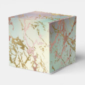 Elegant Beige Marble | Minze Sage Green Rose Gold Geschenkschachtel (Rückseite)