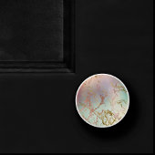 Elegant Beige Marble | Minze Sage Green Rose Gold Keramikknauf