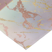 Elegant Beige Marble | Minze Sage Green Rose Gold Kurzer Tischläufer (Ecke)