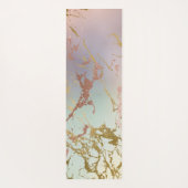 Elegant Beige Marble | Minze Sage Green Rose Gold Yogamatte (Rückseite)