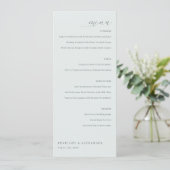 Elegant Beige Minimalist Menu Menükarte (Stehend Vorderseite)