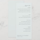 Elegant Beige Minimalist Menu Menükarte (Vorne/Hinten)
