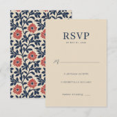 Elegant Beige Minimalist RSVP (Vorne/Hinten)