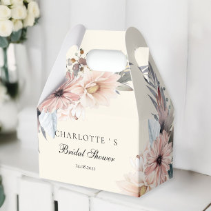 Elegant, Beige & Pastell Boho Brautparty Geschenkschachtel