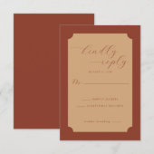 Elegant Beige RSVP Card (Vorne/Hinten)