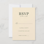 Elegant Beige RSVP Card (Vorderseite)