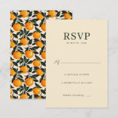 Elegant Beige RSVP Card (Vorne/Hinten)