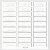 Elegant Beige Script Guest Address Labels (Blatt)