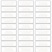 Elegant Beige Script Guest Address Labels (Vorderseite)
