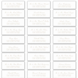 Elegant Beige Script Guest Address Labels