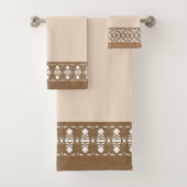 Elegant Beige und Brown Badhandtuch Set (Insitu)