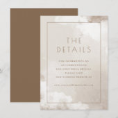 Elegant Beige Watercolor Clouds Begleitkarte (Vorne/Hinten)