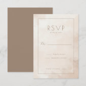 Elegant Beige Watercolor RSVP (Vorne/Hinten)