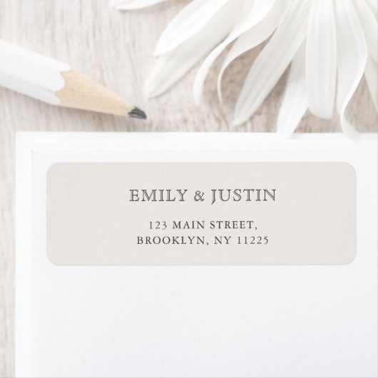 Elegant Beige Wedding Address (Insitu)