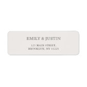 Elegant Beige Wedding Address (Vorne)