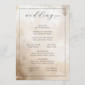 Elegant Beige Wedding Ceremony Program Programm (Rückseite)
