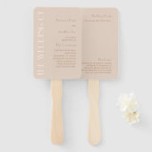 Elegant Beige Wedding Fächer (Vorne und Hinten)