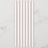 Elegant Beige Wedding Menu Menükarte (Rückseite)