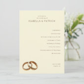 Elegant Beige Wedding Rings Programm (Stehend Vorderseite)