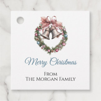 Elegant Bell Wreath Frohe Weihnachten Geschenkanhänger