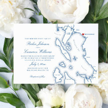 Elegant Bellingham Washington Map Wedding