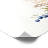 Elegant Berry First Birthday Photo Welcome Poster (Ecke)