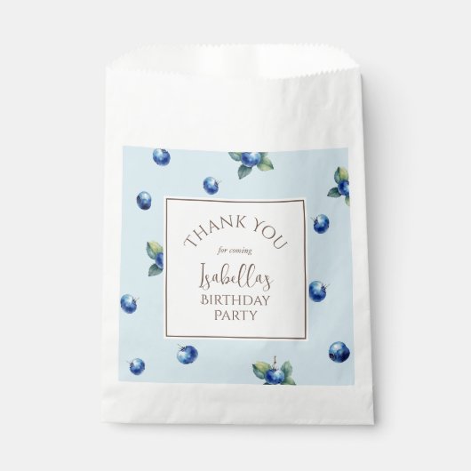 Elegant Berry First Birthday Vielen Dank für Ihren Geschenktütchen (Vorderseite)