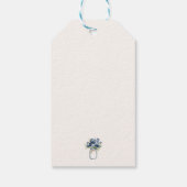 Elegant Berry First Blueberry Birthday Cake Geschenkanhänger (Rückseite)