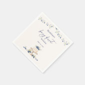 Elegant Berry First Blueberry Birthday Party Serviette (Ecke)