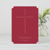 Elegant Berry Red Scripture Cross Feiertagskarte (Stehend Vorderseite)