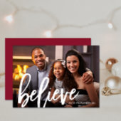 Elegant Berry Typografy Glaube Foto Weihnachten