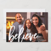 Elegant Berry Typografy Glaube Foto Weihnachten (Vorderseite)