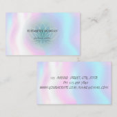 Elegant Beruflich Blue Lotus, holografisch Visitenkarte (Vorne/Hinten)