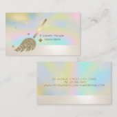 Elegant Beruflich Broom Holographic Visitenkarte (Vorne/Hinten)