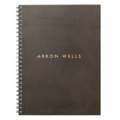 Elegant Beruflich Brown Notizblock (Vorderseite)