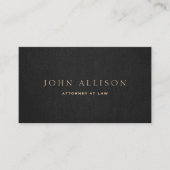 Elegant Beruflich Dark Brown Visitenkarte (Vorderseite)