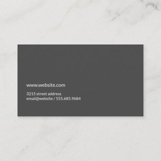 Elegant Beruflich Deep Red Gray Visitenkarte (Rückseite)